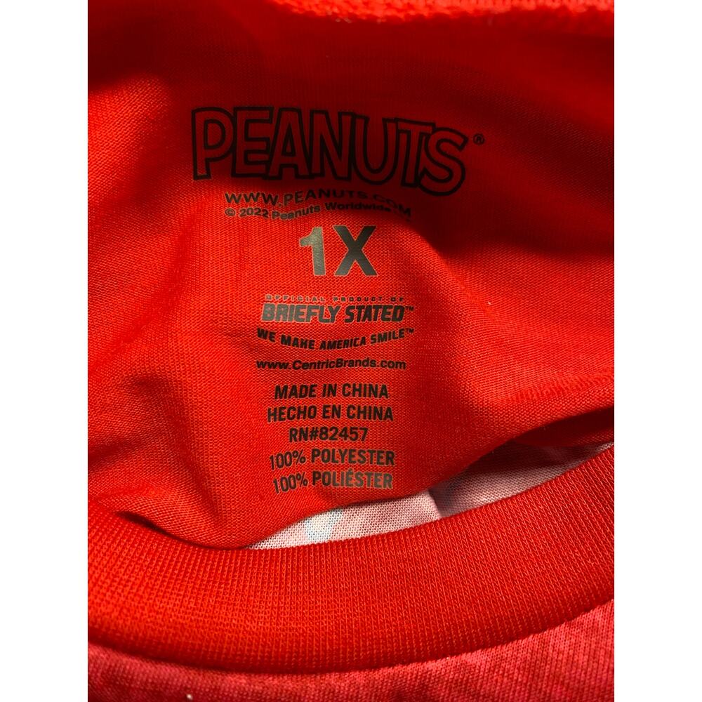 Peanuts Women's 1X Snoopy Winter Pajama Set Red Blue Christmas Gift Snowman New - Picture 4 of 7